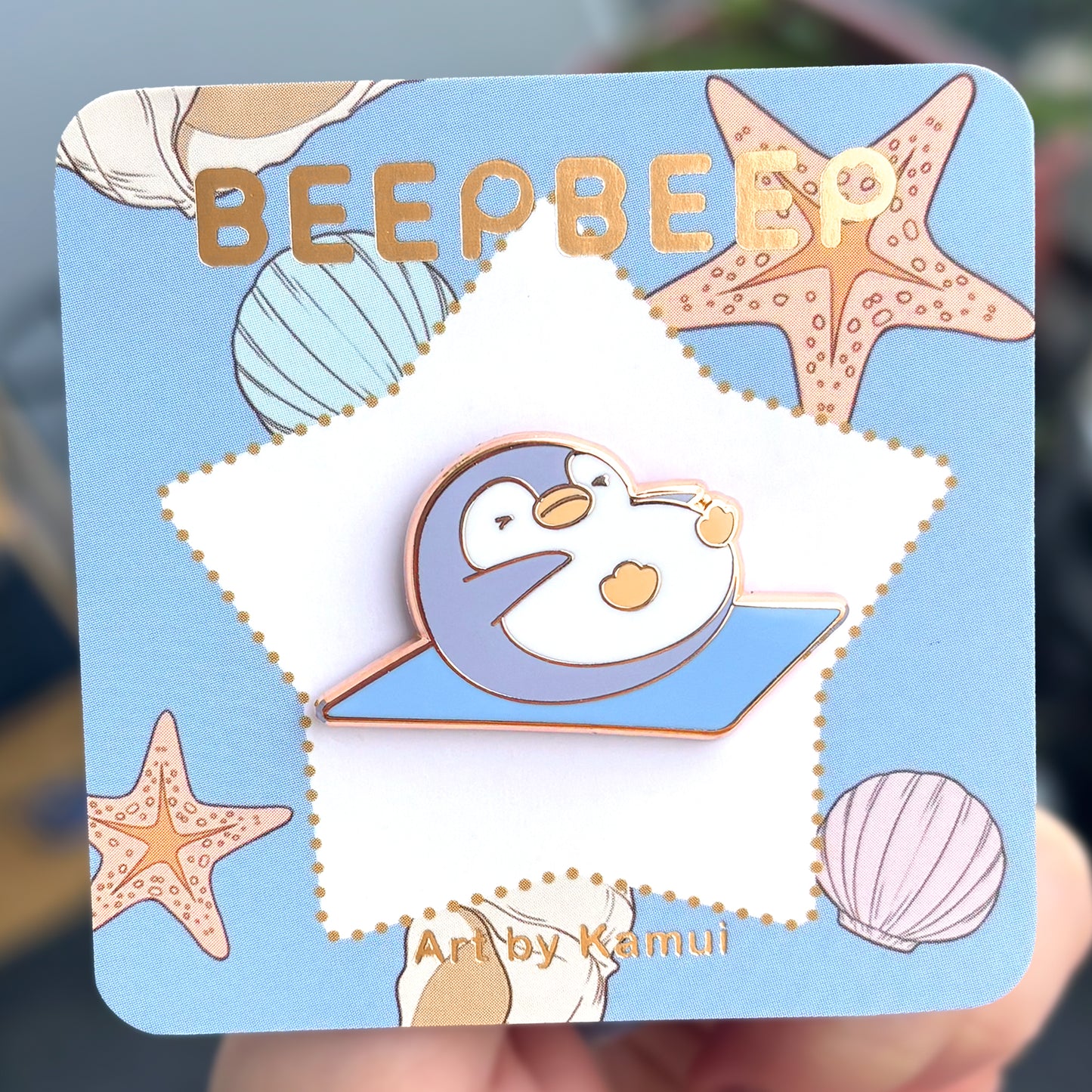 BeepBeep the Penguin Crunches Enamel Pin