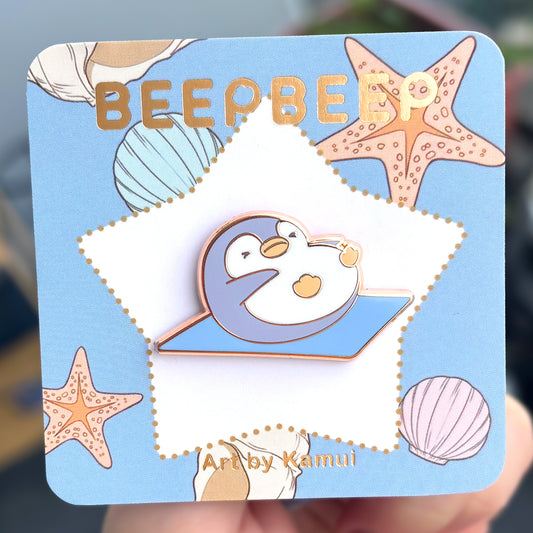 BeepBeep the Penguin Crunches Enamel Pin