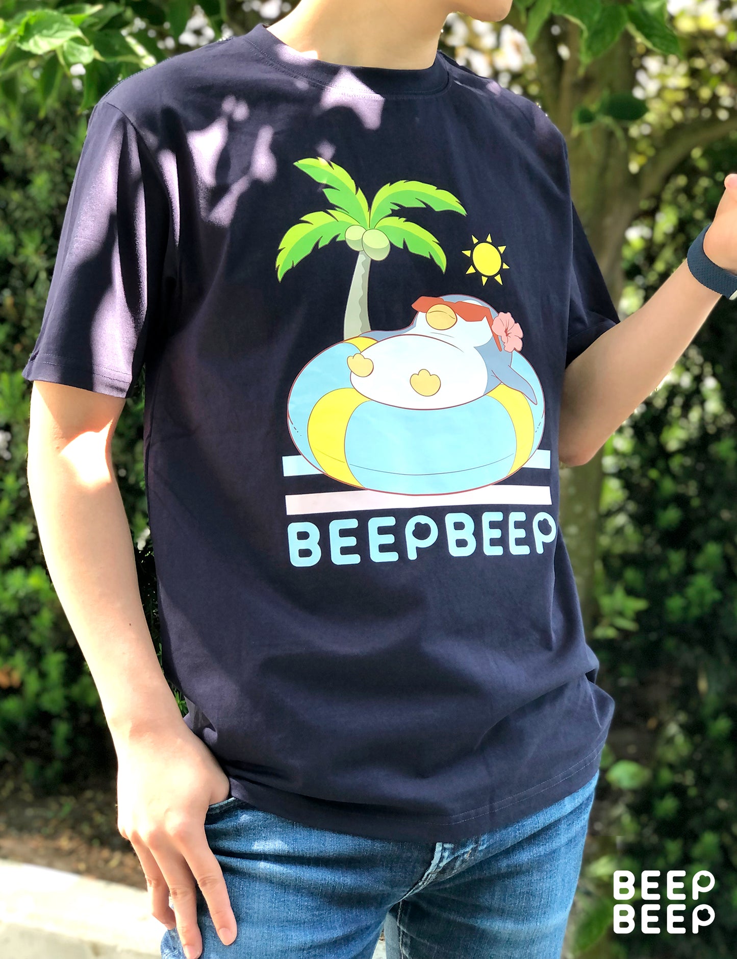 Beep Beep the Penguin Unisex T-Shirt Floating in Tube