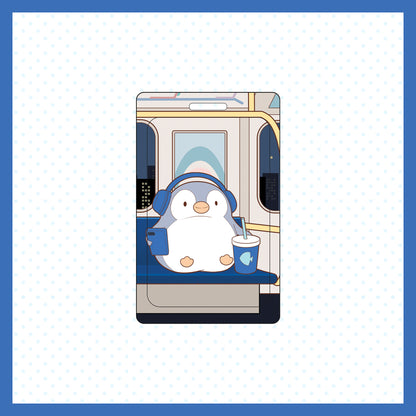 Beep Beep the Penguin on Train Card Case and Lanyard