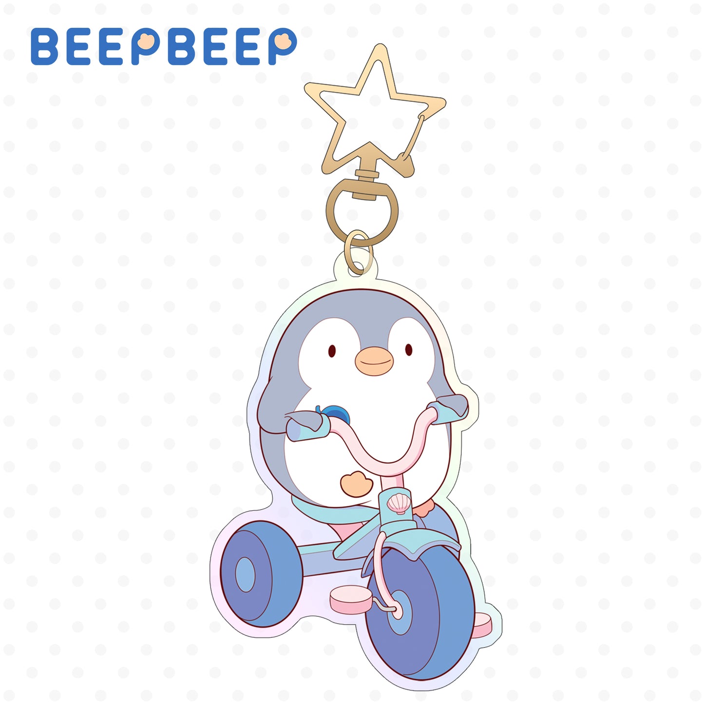 Beep Beep the Penguin Tricycle Keychain