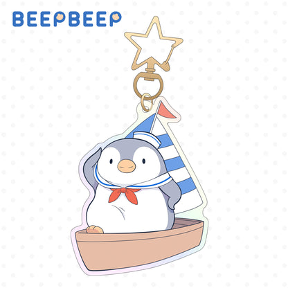 Beep Beep the Penguin Sailor  Keychain