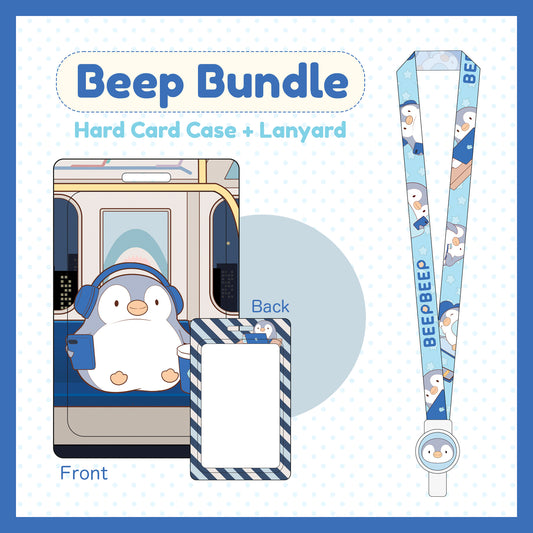 Beep Beep the Penguin on Train Card Case and Lanyard
