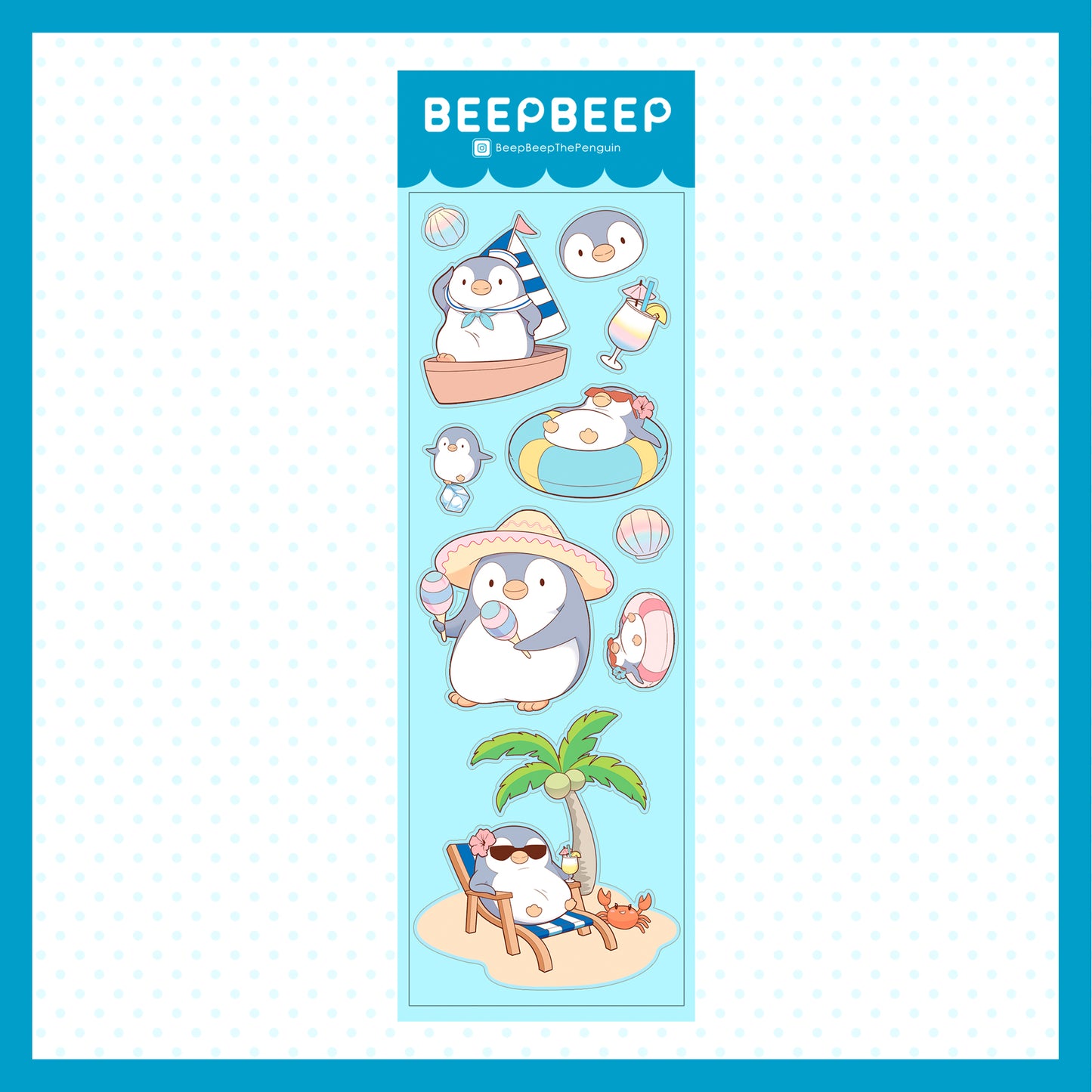 Beep Beep the Penguin Various Activities Sticker Sheet