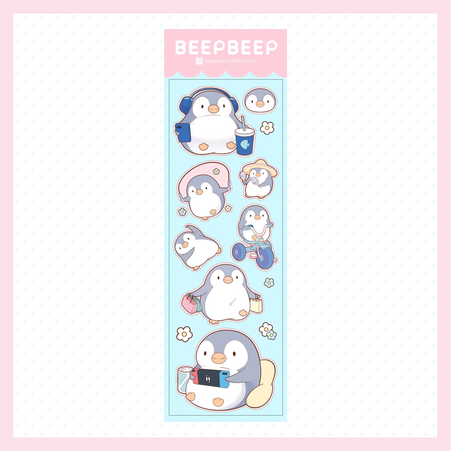 Beep Beep the Penguin Various Activities Sticker Sheet