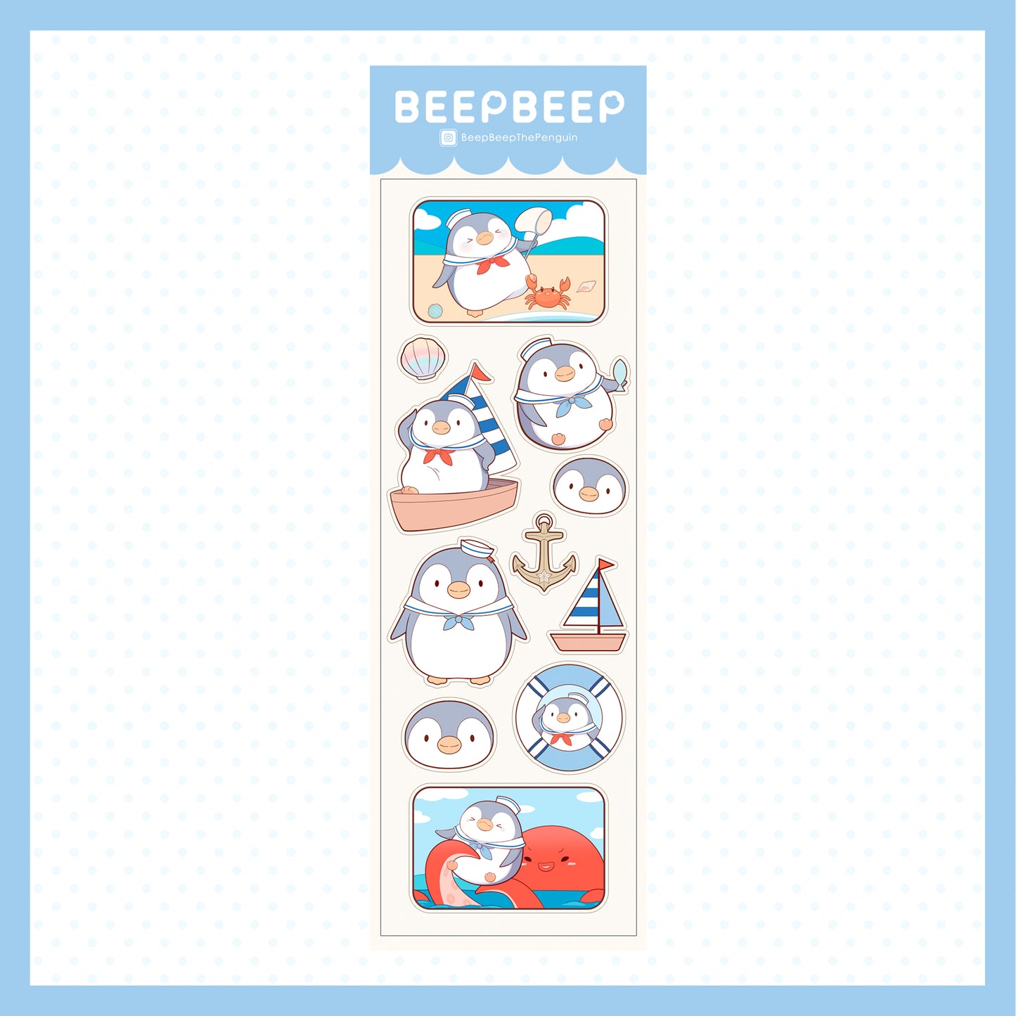 Beep Beep the Penguin Various Activities Sticker Sheet