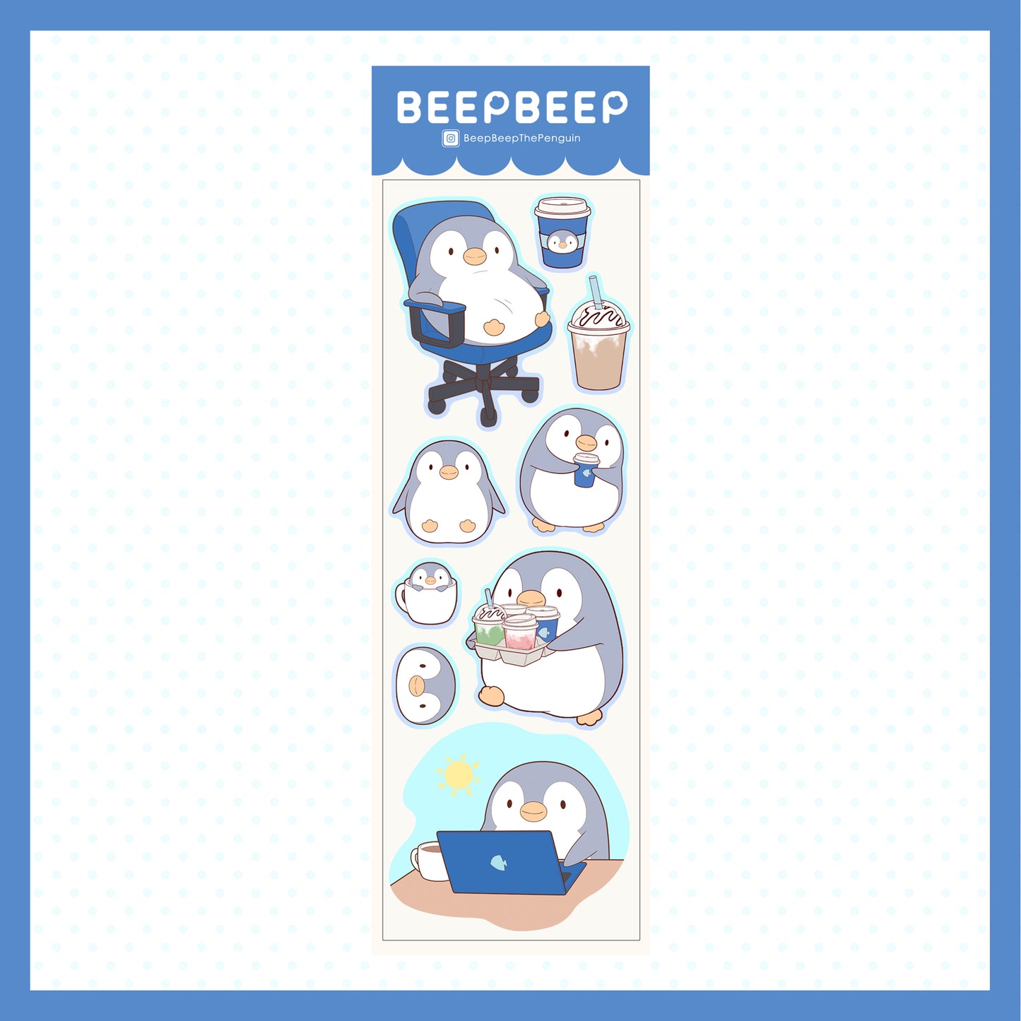 Beep Beep the Penguin Various Activities Sticker Sheet