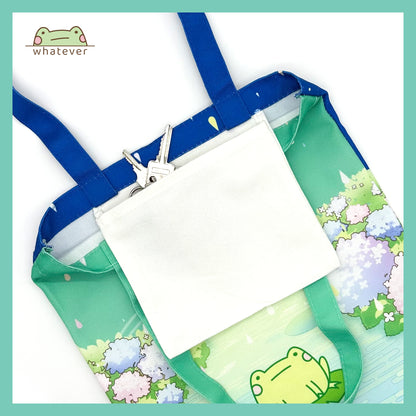 Blob the Frog Hydrangea Tote Bag