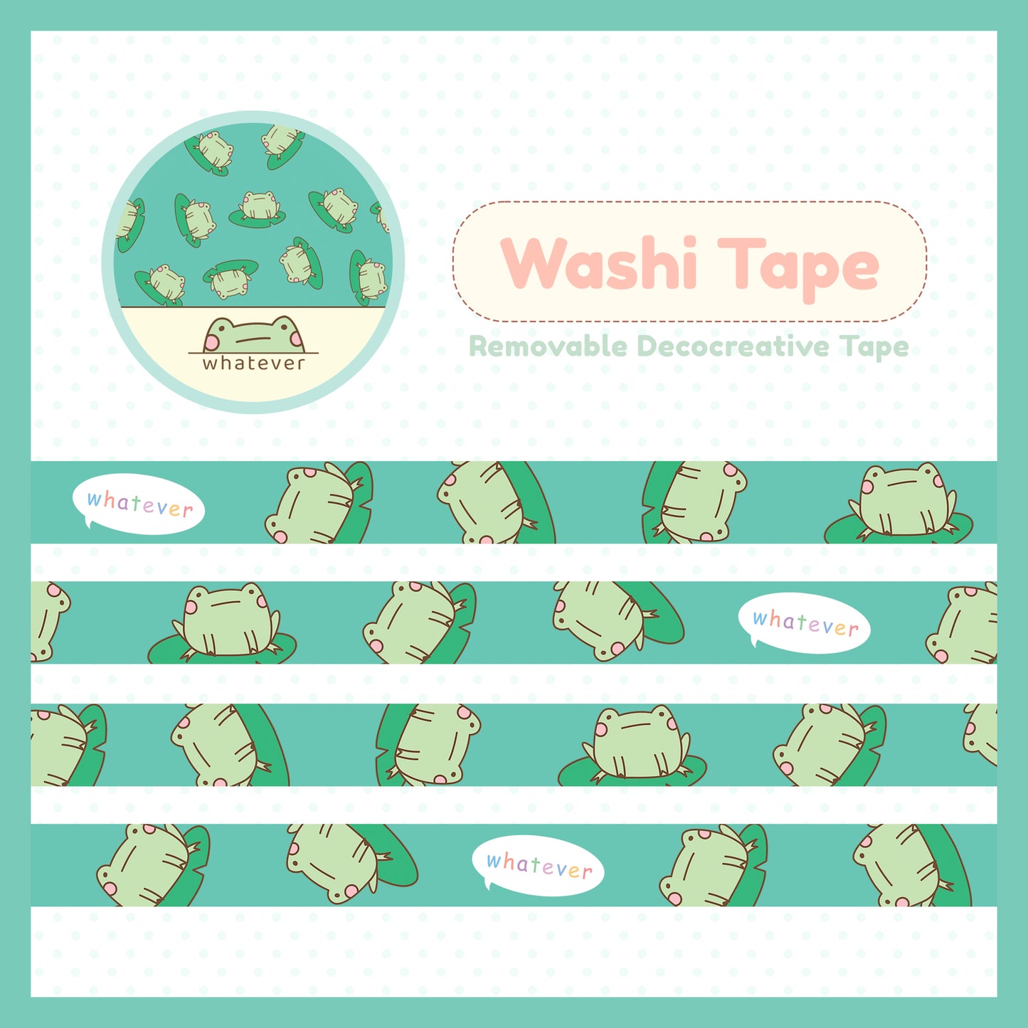 Blob the Frog Washi Tape