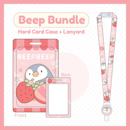 Beep Beep the Penguin Strawberry Harvest Card Case and Lanyard