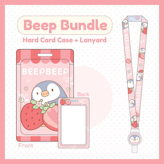 Beep Beep the Penguin Strawberry Harvest Card Case and Lanyard