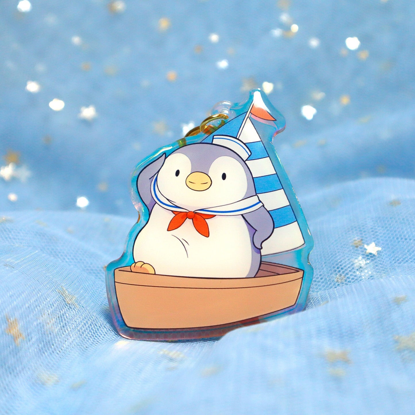 Beep Beep the Penguin Sailor  Keychain