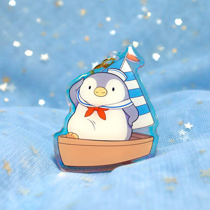 Beep Beep the Penguin Sailor  Keychain